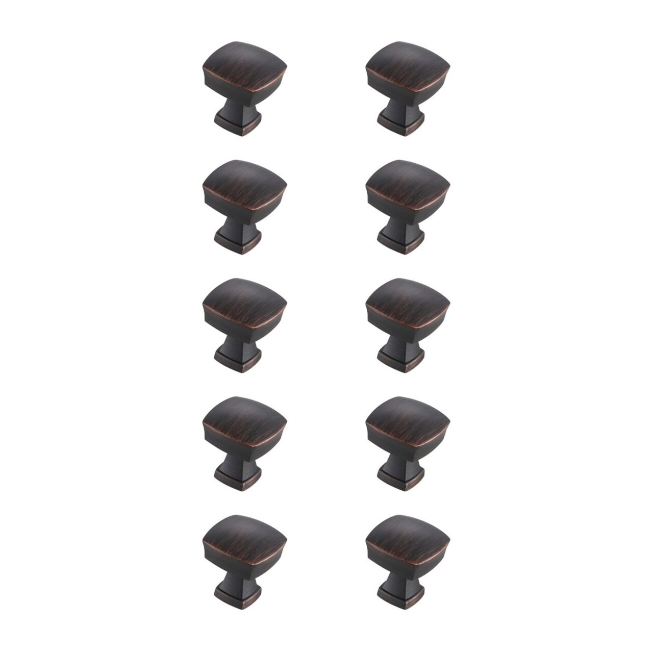 Irvin 1.3" Oil-rubbed Bronze Square Knob Multipack (Set of 10)